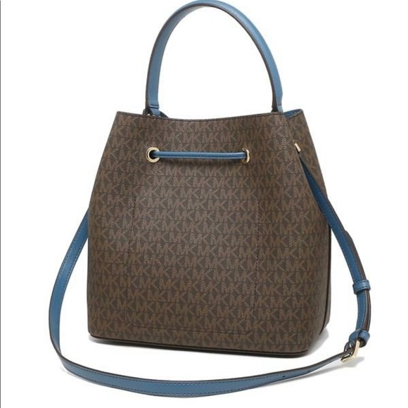 MICHAEL KORS SURI LARGE BUCKET MESSENGER DK CHAMBR - Picture 2 of 16